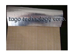 供应方格热封夹筋铝箔，保温贴面铝箔，贴面玻纤棉图2